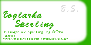 boglarka sperling business card